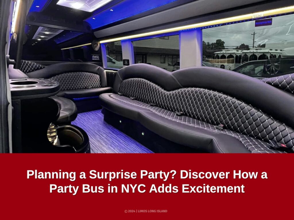 Inside of a party bus.