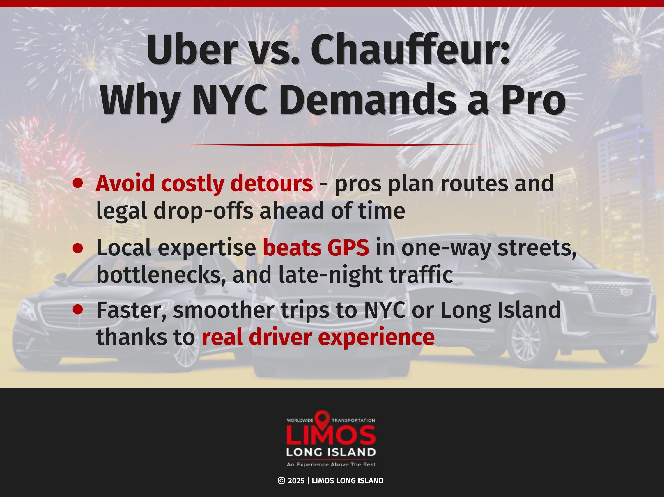 CO2_Luxury vehicles are displayed in front of a city skyline with fireworks lighting up the sky.