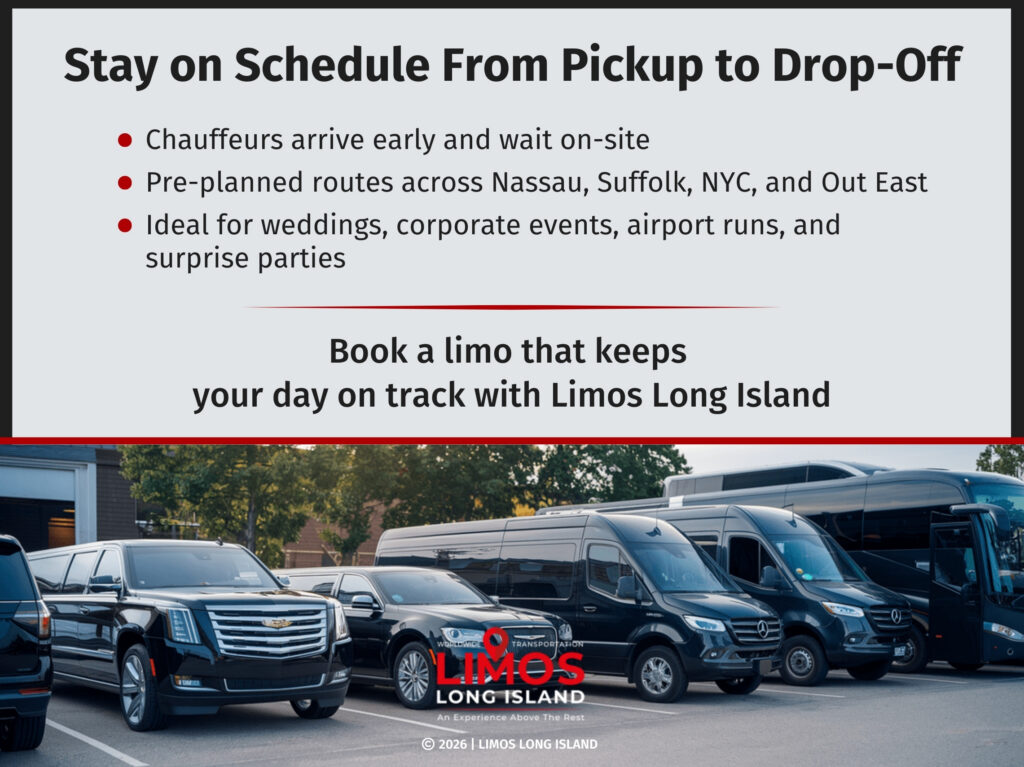 A lineup of luxury SUVs and vans is parked neatly outdoors.