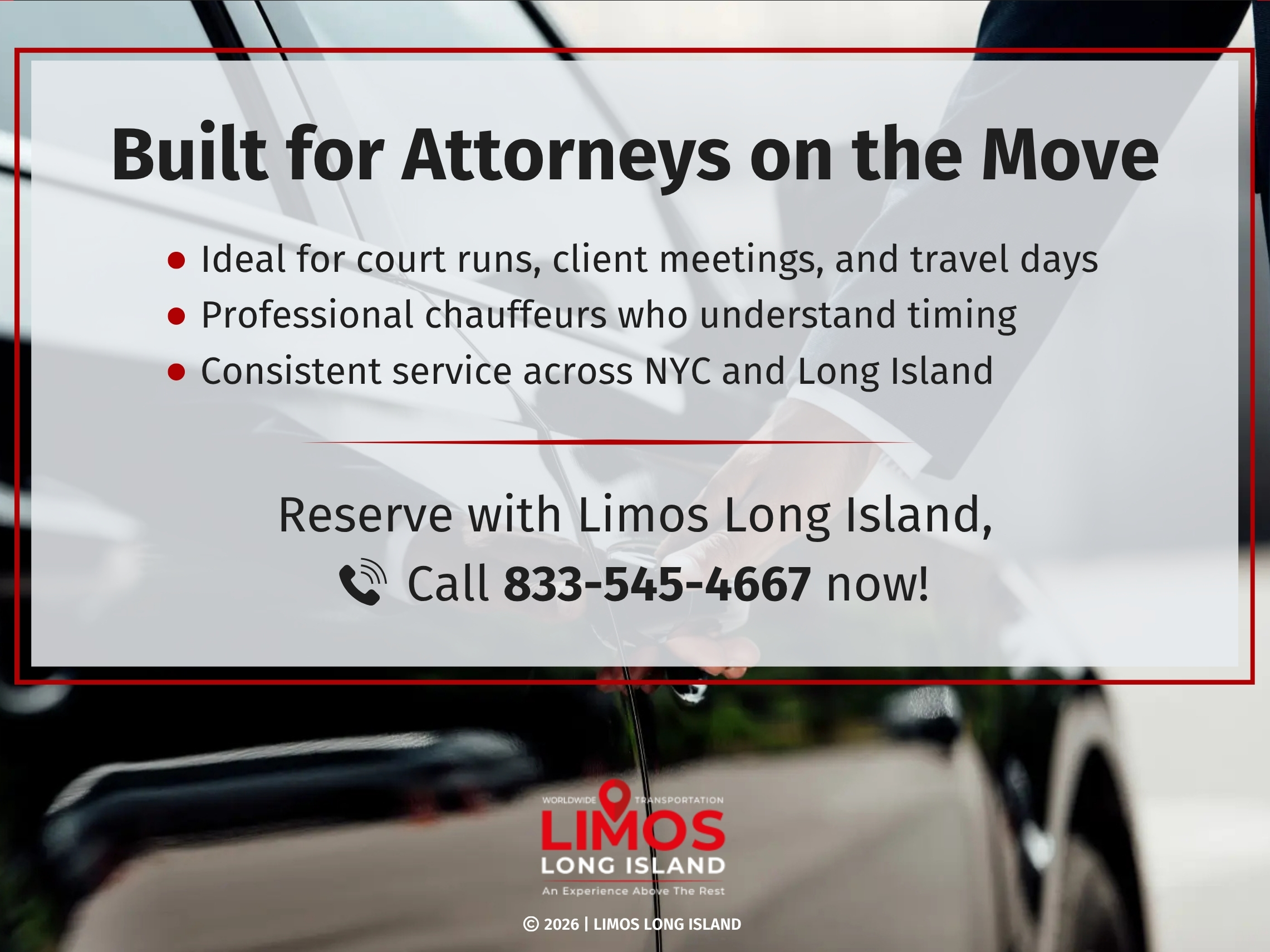 A person in a suit opens the door of a sleek car.