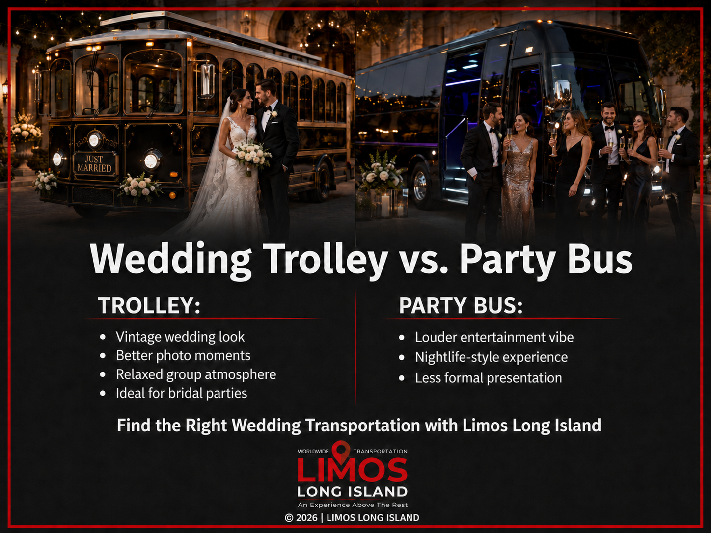 Wedding Trolley Party Bus